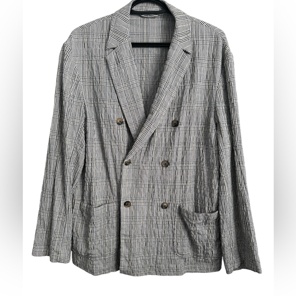Men's  Double breasted  Checkered Blazer